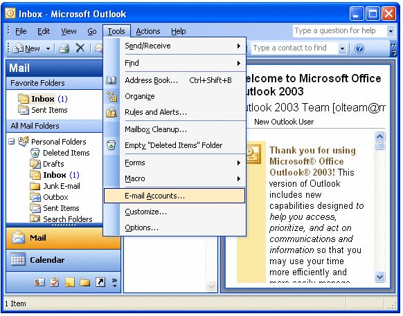 Leaving a copy on the server - Outlook 2003 - 1
