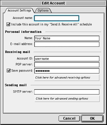 Checking settings Outlook Express 5 - 3