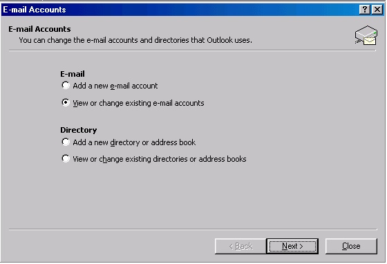 Outlook 2002 settings - 2