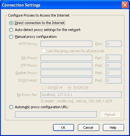 Firefox connection settings - 4