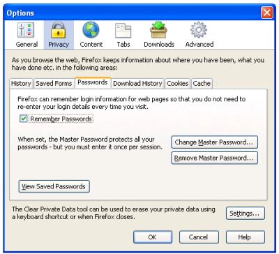 Firefox managing your passwords 7