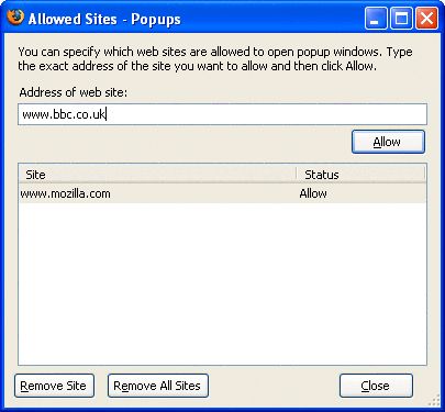 Firefox popup blocker - 2