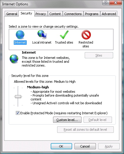 Check Setting Internet Explorer 7 - 3