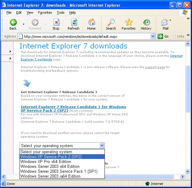 download windows internet explorer 7