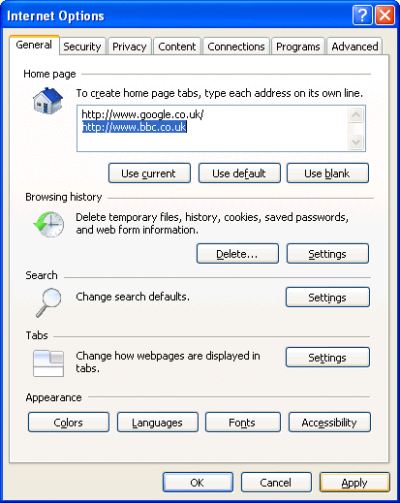 IE - Using tab browsing 4