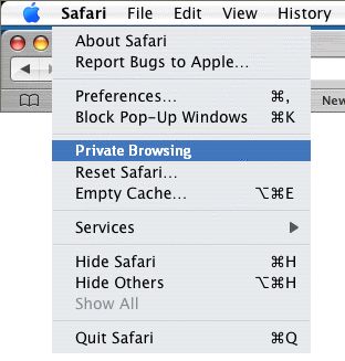 Safari - Private browsing 1