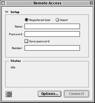 Creating connection Mac OS8 1