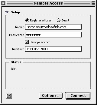 Creating connection Mac OS8 4