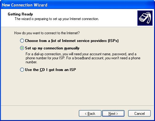Creating a connection - XP 4