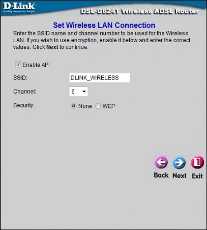 Installing the D-Link DSL-G624T - Vista 6
