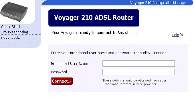Installing the Voyager 210 - Ethernet connection - 1
