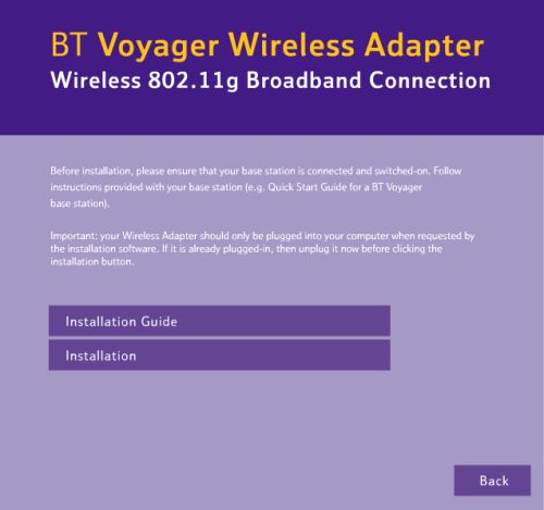 Installing Voyager wireless adapter - Win XP 2